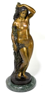 Lot 225 - A reproduction bronze sculpture of a nude...