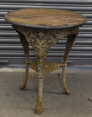 Lot 140 - A Victorian cast iron Britannia table with...