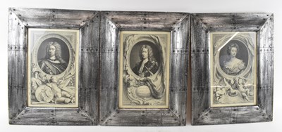 Lot 302 - AFTER GODFREY KNELLER; a set of three black...