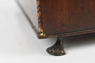 Lot 7 - A George III inlaid mahogany serpentine shaped...