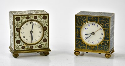 Lot 6388 - ZENITH; two miniature travelling alarm clocks...