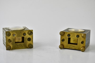 Lot 6388 - ZENITH; two miniature travelling alarm clocks...