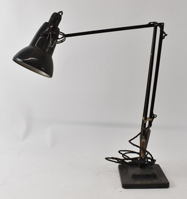 Lot 124 - A black painted Anglepoise type lamp, height...