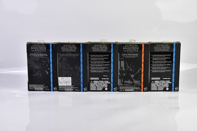 Lot 4439 - STAR WARS; five Black Series figures...