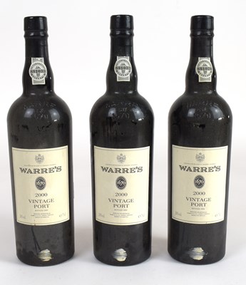 Lot 4051 - PORT; three bottles Warre's Vintage Port 2000,...