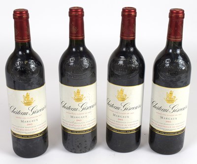 Lot 4189 - RED WINE; four bottles Château Giscours...