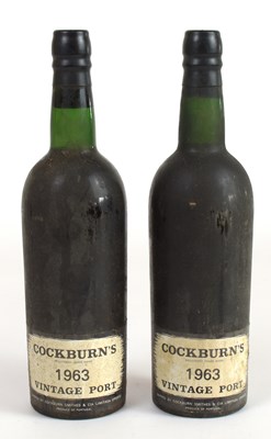 Lot 4024 - PORT; two bottles Cockburn's Vintage Port 1963,...