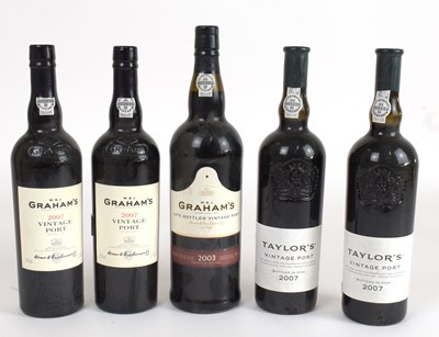 Lot 4060 - PORT; five bottles comprising Graham's LBV...