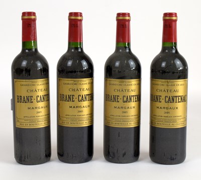 Lot 4148 - RED WINE; four bottles Château Brane-Cantenac...