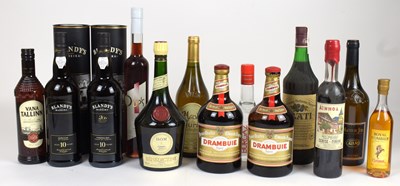 Lot 4059 - MIXED SPIRITS; eleven bottles and two half...