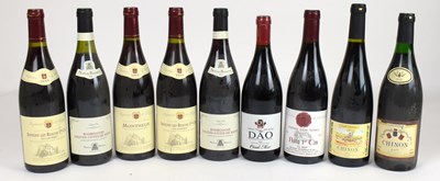 Lot 4187 - RED WINE; nine bottles of mixed red wine...