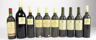 Lot 4273 - RED WINE; a magnum and nine mixed bottles...