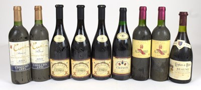 Lot 4276 - RED WINE; nine bottles of mixed red wine...