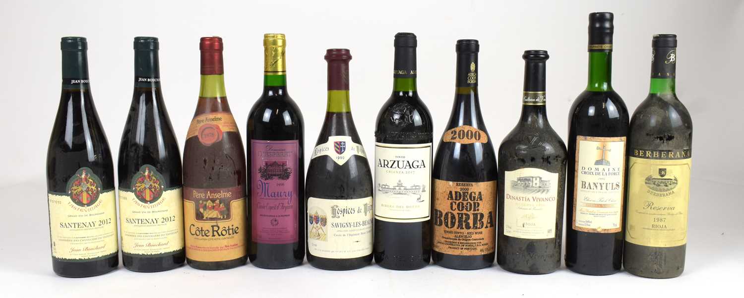 Lot 4205 - RED WINE; ten bottles mixed red wine including...