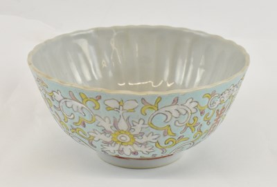 Lot 629 - A late 19th century Chinese porcelain ribbed...