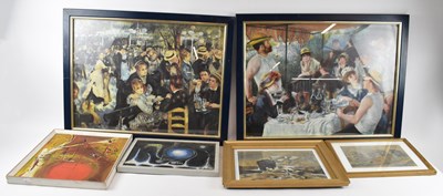 Lot 232 - A group of ten decorative pictures and prints,...