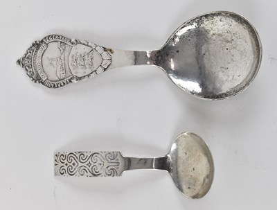 Lot 795 - A Norwegian hallmarked silver caddy spoon,...