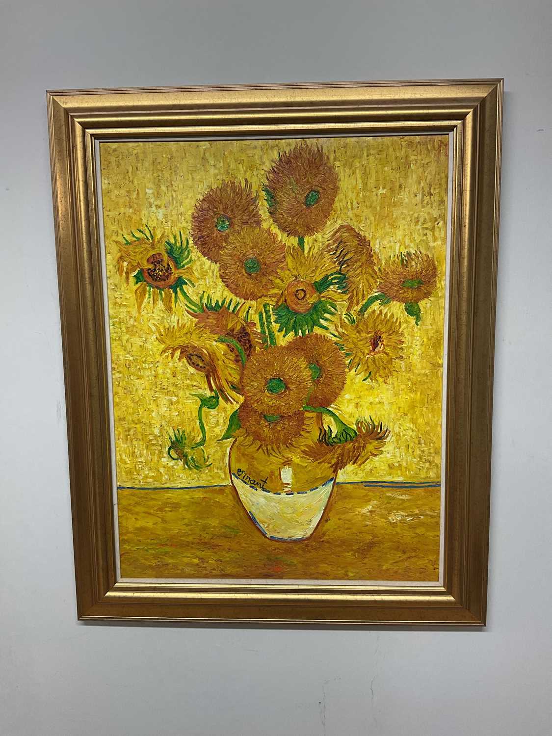 Lot 102 - AFTER VINCENT VAN GOGH; oil on canvas,...