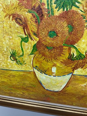 Lot 102 - AFTER VINCENT VAN GOGH; oil on canvas,...