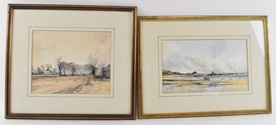 Lot 218 - JOHN FREEMAN; watercolour, rural scene, signed...