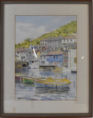 Lot 295 - ALBERT FRANKEL; watercolour, coastal scene,...