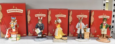 Lot 516 - ROYAL DOULTON; a group of five boxed Bunnykins...