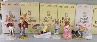 Lot 527 - ROYAL DOULTON; a group of six boxed Bunnykins...