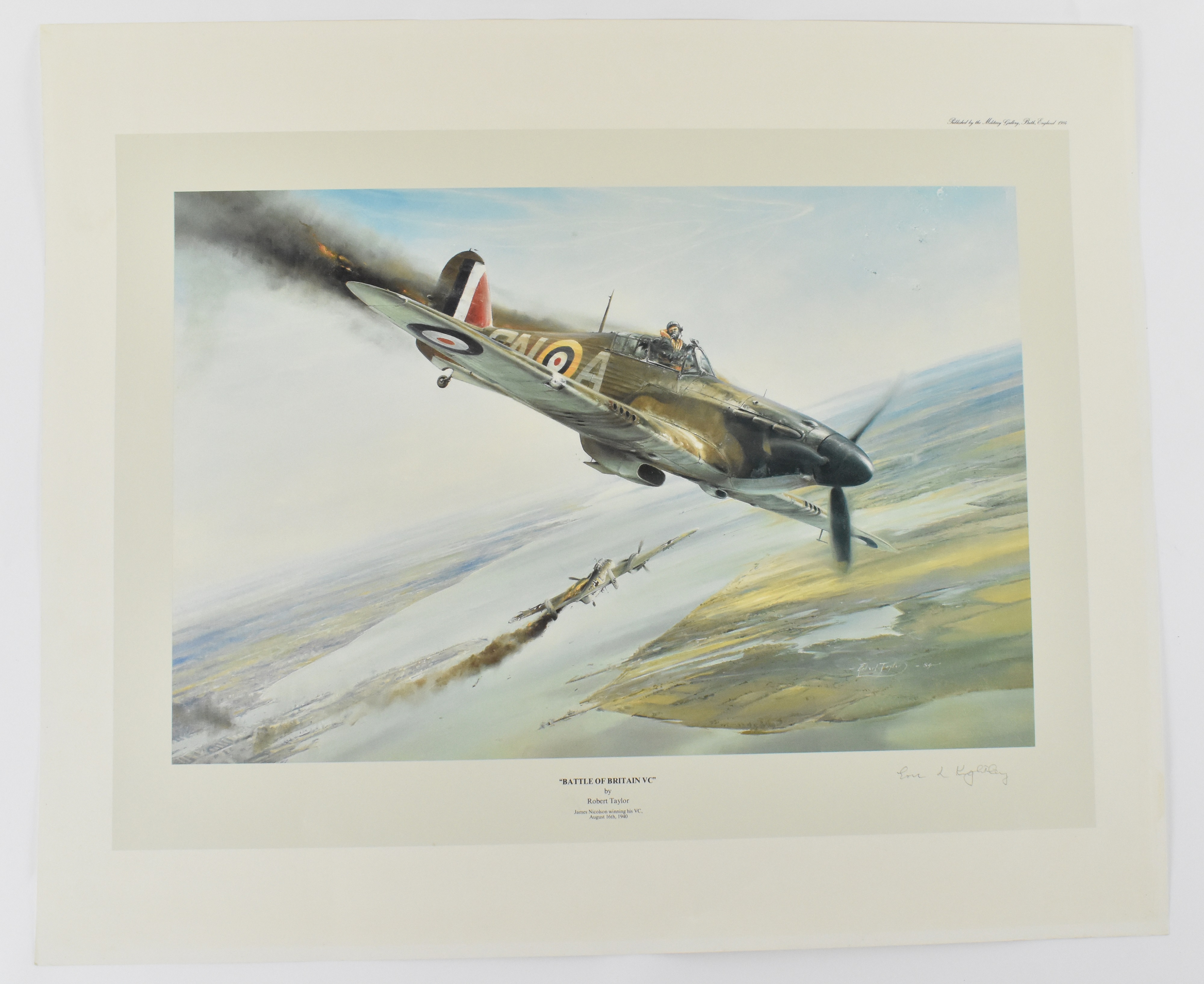 Lot 230 - ROBERT TAYLOR; print of the Battle of