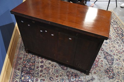 Lot 19 - A Edwardian walnut chest of two short over two...