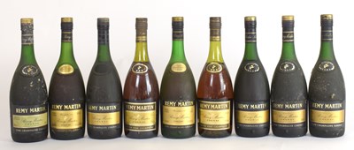 Lot 4077 - COGNAC; nine bottles Remy Martin VSOP Fine...