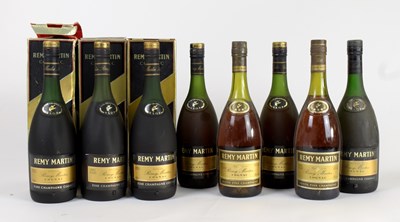 Lot 4068 - COGNAC; eight bottles Remy Martin Champagne...