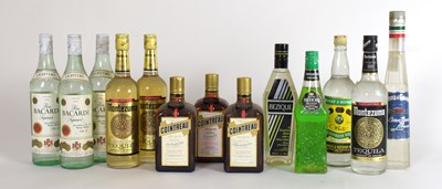 Lot 4069 - MIXED SPIRITS; including three bottles Bacardi...