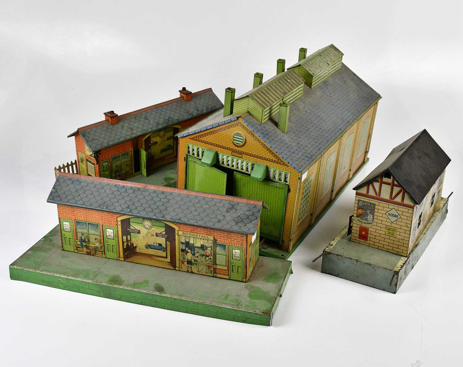 Lot 4348 - BING; a 1930s tin plate railway platform...