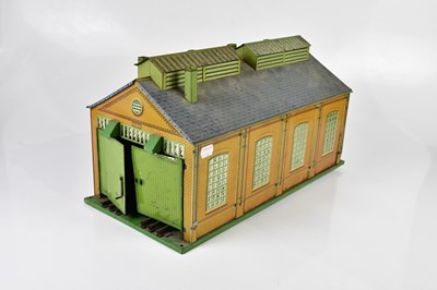 Lot 4348 - BING; a 1930s tin plate railway platform...