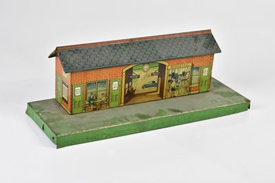 Lot 4348 - BING; a 1930s tin plate railway platform...