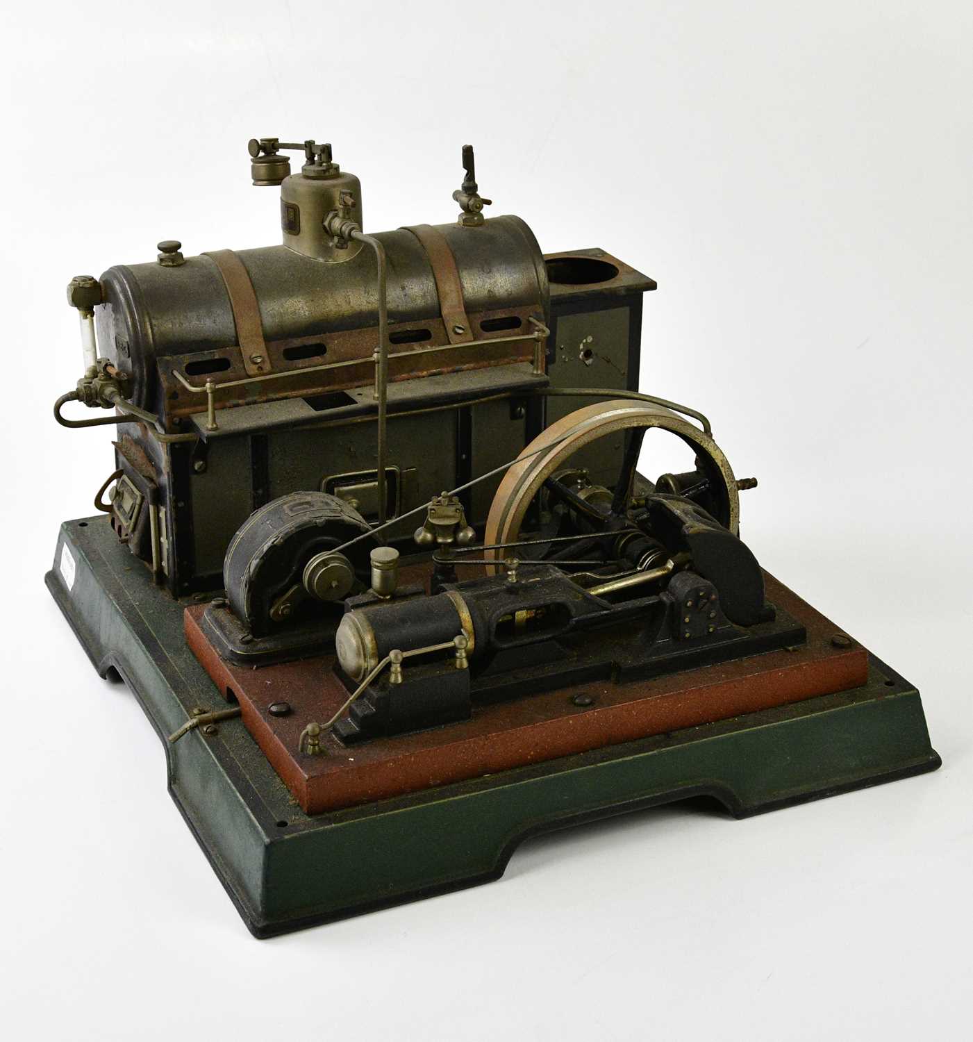 Lot 4409 - DYNAMO; a scratch built engine on metal plinth...