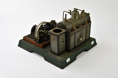 Lot 4409 - DYNAMO; a scratch built engine on metal plinth...