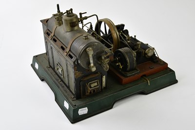 Lot 4409 - DYNAMO; a scratch built engine on metal plinth...