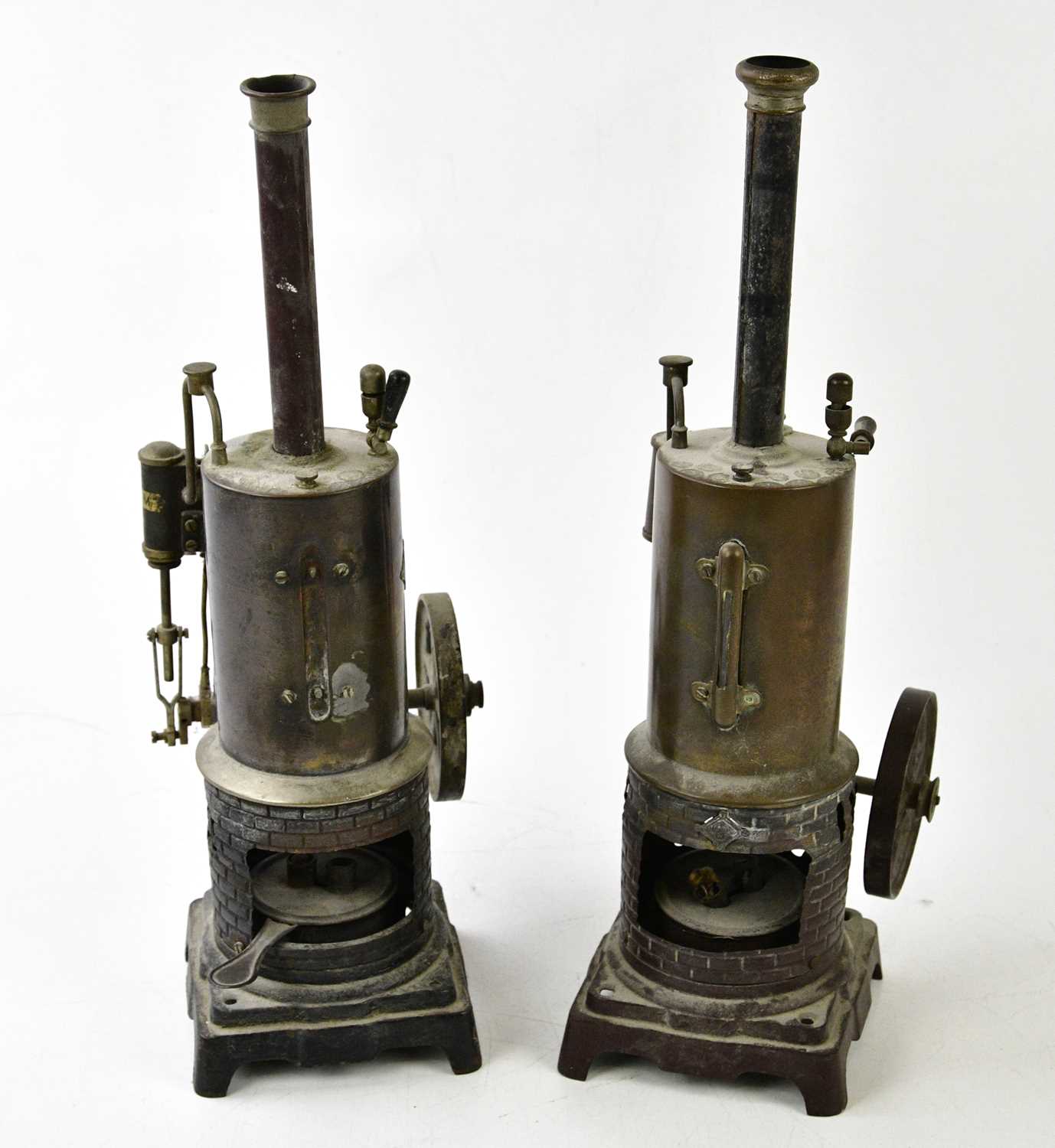 Lot 4397 - BING; two steam engines with chimneys, height...