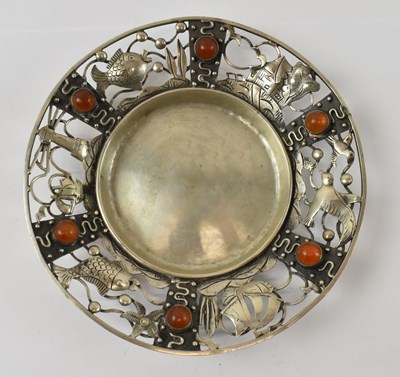 Lot 784 - An 835 grade hallmarked silver dish with...