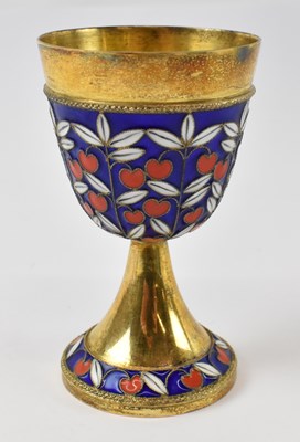 Lot 755 - A Russian hallmarked silver gilt and enamel...