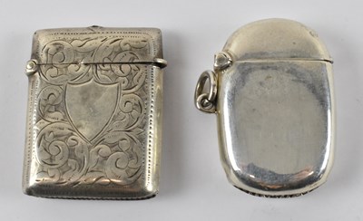 Lot 836 - A late Victorian hallmarked silver vesta case,...