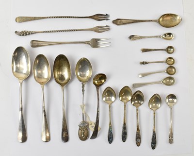 Lot 770 - A group of assorted hallmarked silver cutlery...