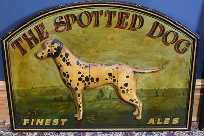 Lot 241 - Two modern painted wood signs including an...