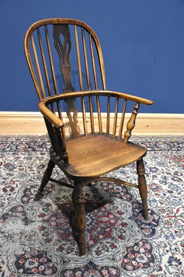 Lot 159 - A19th century ash and elm Windsor chair, with...