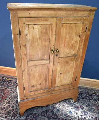 Lot 160 - A Victorian pine housekeeper's cupboard, with...