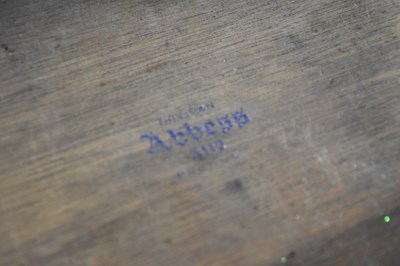 Lot 42 - ABBESS; an oak knee-hole desk, with an...