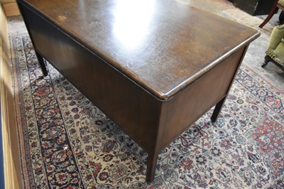 Lot 42 - ABBESS; an oak knee-hole desk, with an...