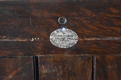 Lot 16 - An early 20th century four drawer oak filing...