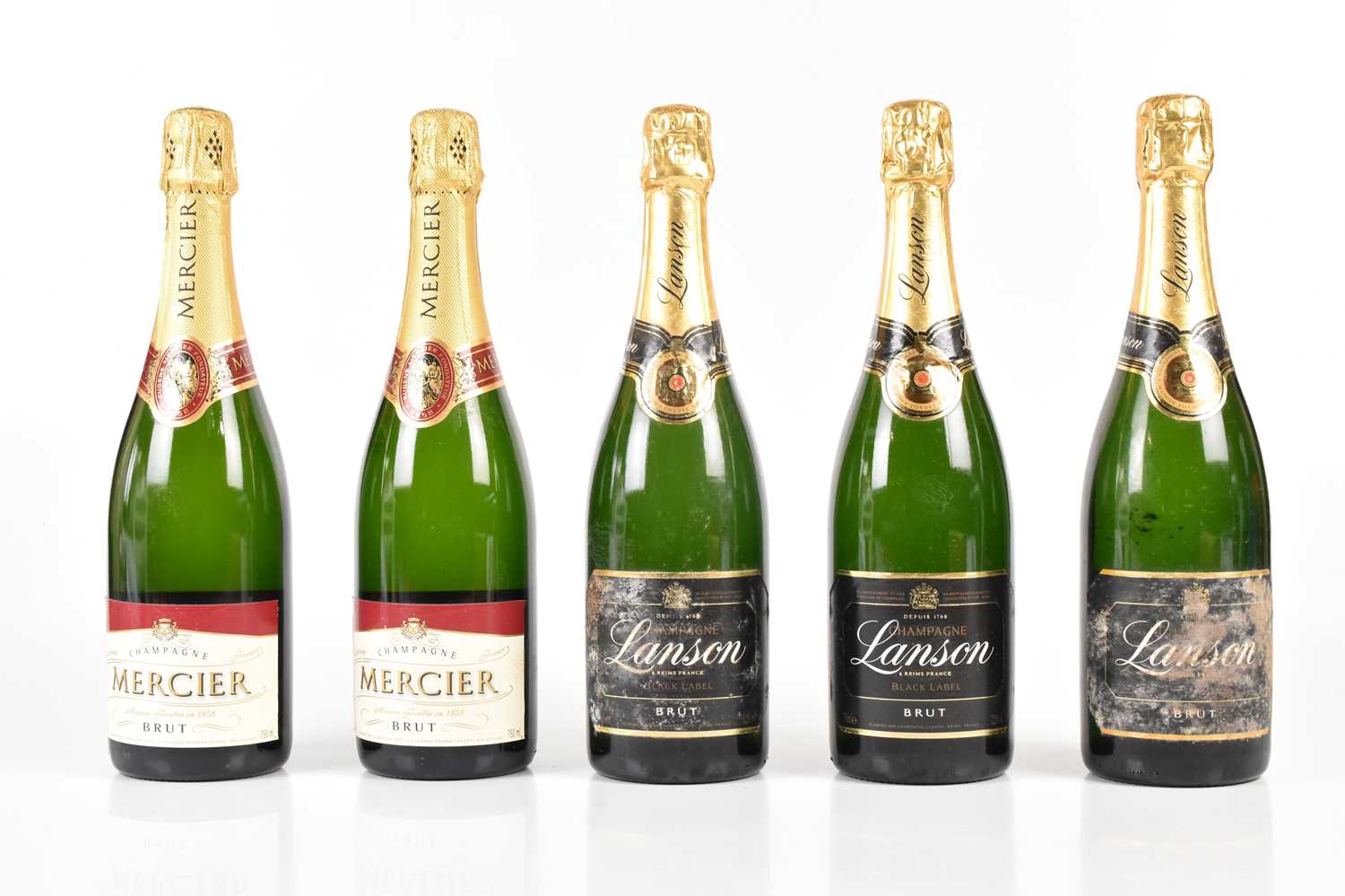 Lot 4203 - CHAMPAGNE; five bottles mixed Champagne,...